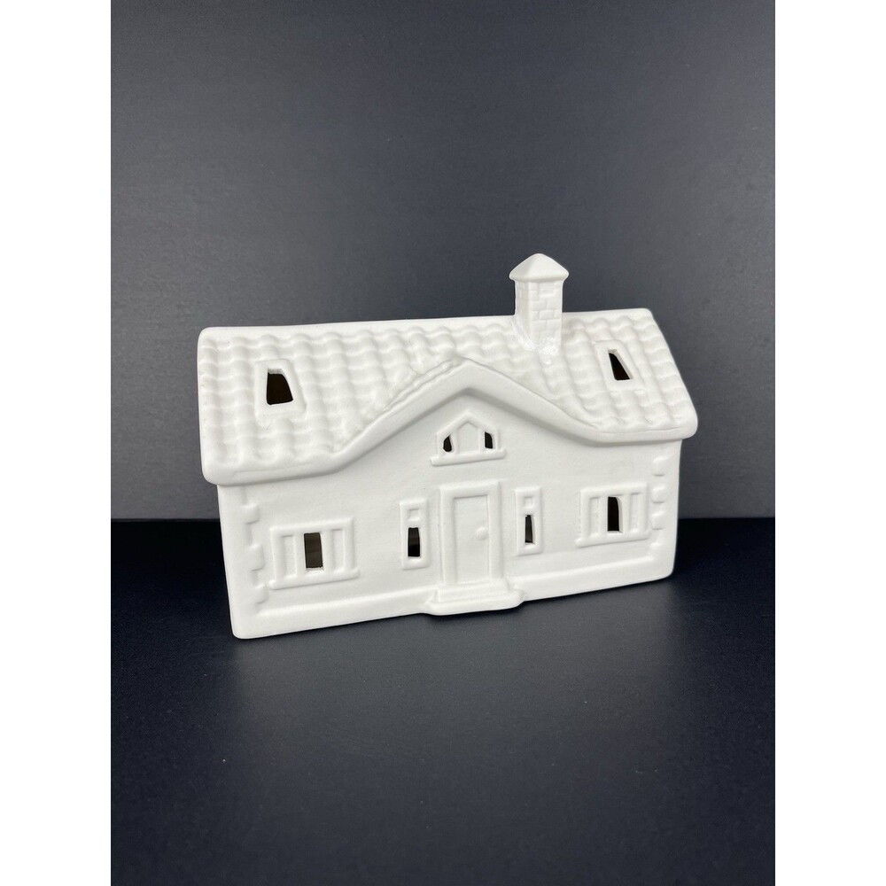Crate & Barrel White Ceramic Tealight Luminary Candle Holder Decor‎